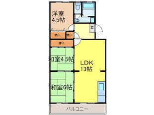 石山駅 バス10分  石山高校前下車：停歩4分 4階の物件間取画像